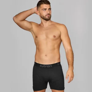 Calzoncillo Bóxer Negro con cintura Negra