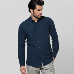 Camisa Antisudor Casual Azul Marino