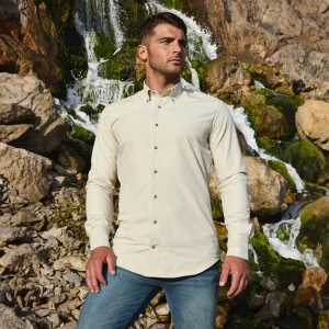 Camisa Antisudor Casual Marfil