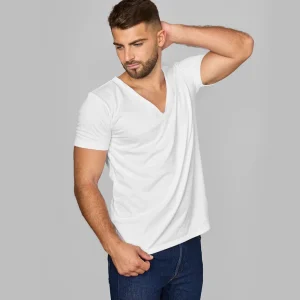 Camiseta Antisudor Cuello V Grande Blanco