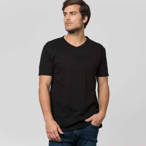 Camiseta Antisudor Cuello V Negra