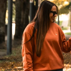 SUDADERA MUJER MELOCOTON LOGO